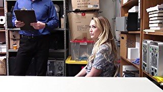 Quickie fucking in the storage room with moaning Adira Allure