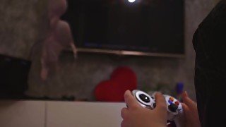 FILL BOTH HOLES OF BIG ASS GAMER GIRL. ANAL. POV. Close Up.  Lovely Dove