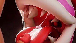 Piranha Plant sucking you  off.