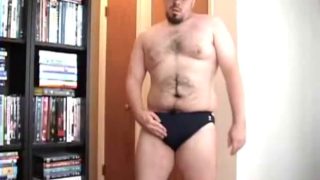 Chunky young Cumming in a new Speedo