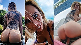 littleangel84 MILF tatouée se fait baiser sur un bateau à la vue des passants - Exclu SWAME - Part2