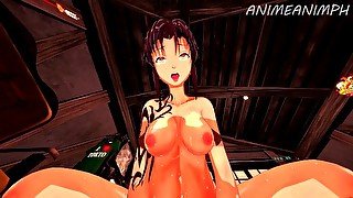 Black Lagoon Hentai Fucking Revy Until She is Filled Completely - Anime 3d Uncensored