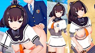 【エロゲーコイカツ！】艦これ 秋月3DCG巨乳アニメ動画(艦隊これくしょん)[Hentai Game Koikatsu! Akizuki (Anime 3DCG Video)]