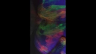 Horny Housewife Gets Fucked and Plays in Glow in the Dark Paint