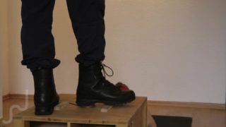 1 hour balls trampling (trample box) with sneakers, boots, barefeet, & cum