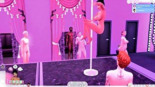 HUSTLER Lets Play #2 - Virgin Stripper - Squirting Happy Ending Massage - Footjob - SIMS 4 Gameplay