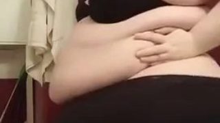 Bbw touching herself