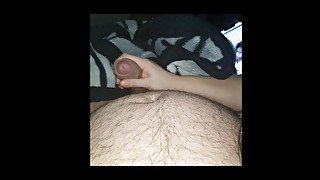 Best View in the House for a Handjob! Step mom make step son cum on her hands