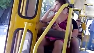 upskirt in the bus