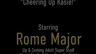 Tatted Brunette Kacie Castle Blows And Milks Big Hard Shaft Rome Major!