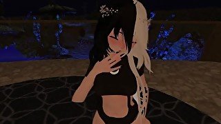 Virtual Teen sits on your Face while watching anime ❤️(with moaning) vrchat