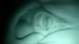 Night vision amateur pussy fingering