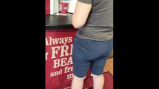 Step mom doesn't wear panties or bra in petrol station being ready for fuck 