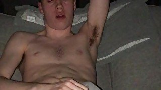 19 year old Jesse Gold cums on a biscuit and eats it