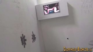 Ho sucks gloryhole cock