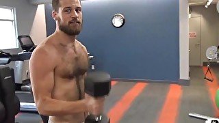 RawFuckBoys - Young hairy stud strokes big cock solo after hot workout