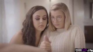 Watch these playful teen best friends Carolina Sweets and Whitney Wright as