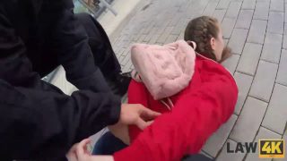 Girl is caught by Security officer who want nothing from her but fucking