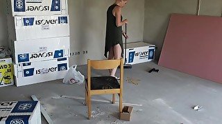 horny worker fucks a teen girl on a construction site and creampie sweet pussy (free