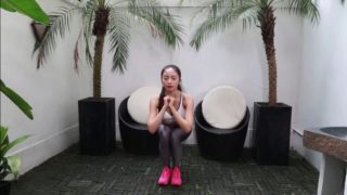 Asian girl workout video