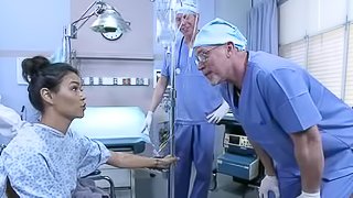 Horny Dana Vespoli gets gangbanged by doctors