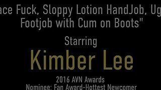 Ball Busting Boot Wearing Kimber Lee Wraps Her Soft Footwear Around A Dick!