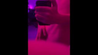 Mirror Fuckery And Tease While Vibin' in Magenta Light