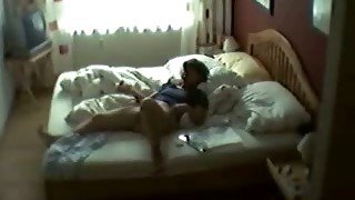 Wife's mom caught masturbating in her bedroom on hidden cam