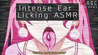 Cute Girl Ear Eating and Moaning ASMR