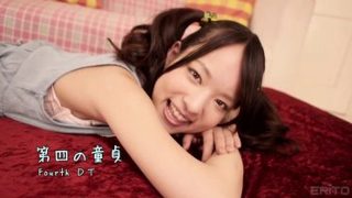 Comely flat chested Japanese young slut Mikako Abe masturbate her pussy