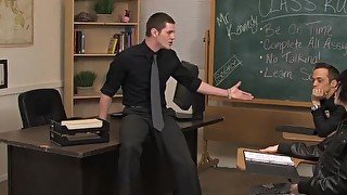 Big dicked teacher ass fucks emo student