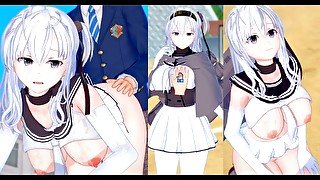 【エロゲーコイカツ！】艦これ 涼月3DCG巨乳アニメ動画(艦隊これくしょん)[Hentai Game Koikatsu! Suzutsuki(Anime 3DCG Video)]