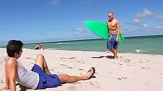 Evan gets a Blowjob from a Gay Surfer Guy