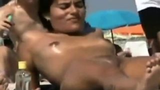 Amateur public beach sex