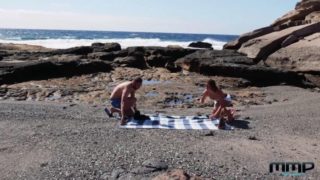 Lusty darling takes fucks on the beach