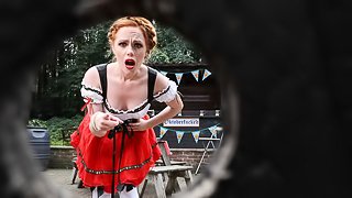 Ella Hughes is busy rehearsing with her dance partner for the big Oktoberfest event when delivery man Danny D drops off a large decorative keg