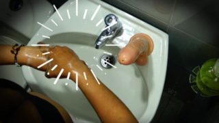 sinks in the most pleasant way. come join me with my friend and masturbate