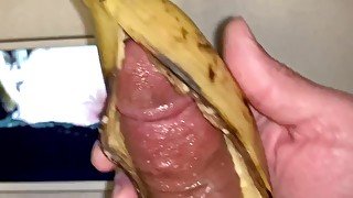 Fucking Food- I Fuck a Plantain While Watching Her Insert a Banana in Pussy