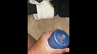 Solo jerking off with my cumshot slowed down