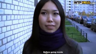 Ambrosial breasty oriental Nicoline Yiki going for a ride and wild group sex in public