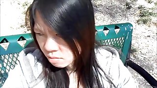 Asian gf outdoor bj