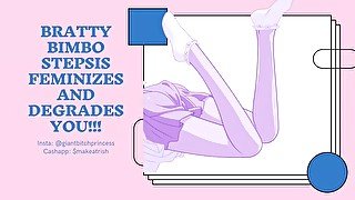 Bimbo Stepsis FEMINIZES and DEGRADES You For Stealing Her Panties! JOI