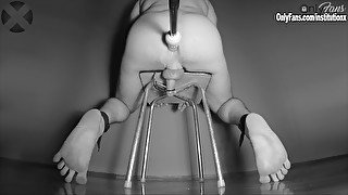ESTIM Tormenting while Getting his Prostate Milked by the Machine