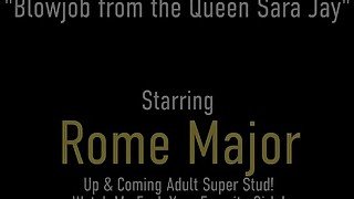 PAWG Sara Jay Slides Her Tongue All Over Big Dick Rome Major In Hot BJ!