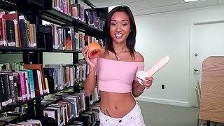 Alina Li seduces a guy and lets him drill her Asian twat from behind