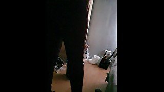 Step mom Stuck and Fucked under Table by Step son big cock