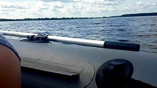 RISKY PUBLIC SEX WITH A STEPSISTER IN A BOAT ON THE LAKE! - PLAYSKITTY