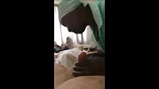 Hot african maid suck white master