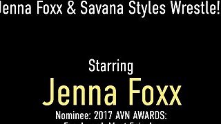 Hot Fighting Femmes Jenna Foxx & Savana Styles Think Eating Pussy Is Better