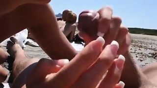 Beach blowjob and cum - HOTWEBCAMTEENS .ORG